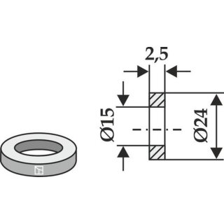 Washer Ø24x2,5xØ15
