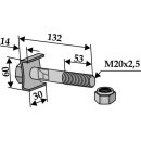 Bolt with self-locking nut M 20 x 2,5 - 8.8