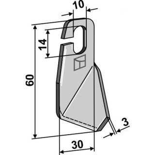Wing-knife - left model