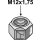 Self-locking nut - M12x1,75