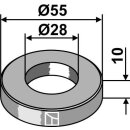 Scheibe Ø55x10xØ28