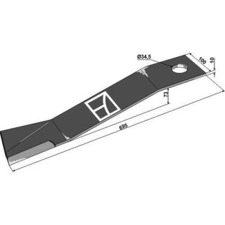 Mähermesser 695mm - links