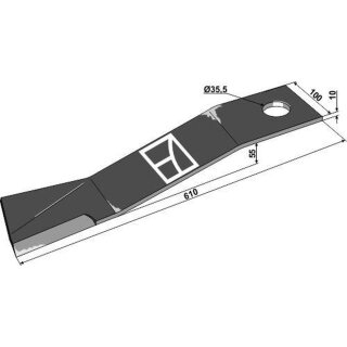 Mähermesser 610mm - links