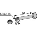 Hexagon Bolt M12x1,75x80 with self-locking nut
