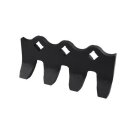 Replacement blade for hammer flail, serrated