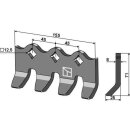 Replacement blade for hammer flail, serrated