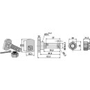 Blade bolt M 20 x 1,5 with hexagon castle nut