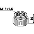 Hexagon castle nut M16x1,5