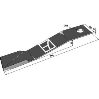 Mähermesser 710mm - links
