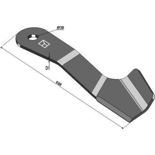Mähermesser 668mm - links