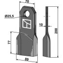 Comminution blade, left model