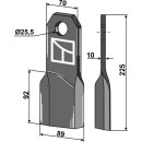 Comminution blade, left model