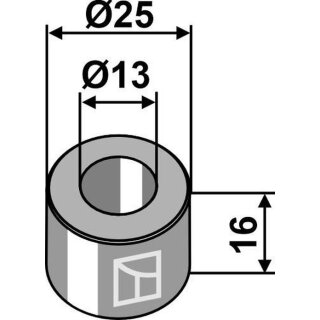 Buchse 16xØ13xØ25
