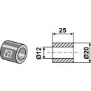Aluminium Buchse 25xØ12xØ20