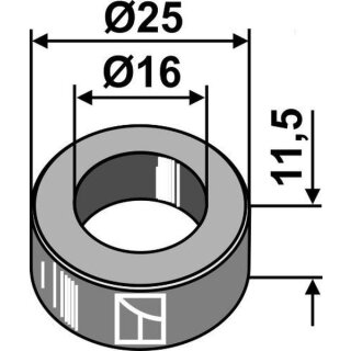 Buchse 11,5xØ16xØ25