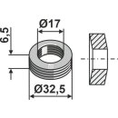 Elastische Distanzscheibe Ø32,5x6,5xØ17