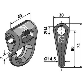 Shackle - quick change system