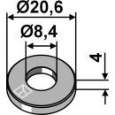 Washer Ø20,6x4xØ8,4 - DIN7349