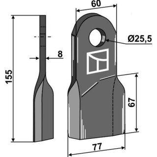 Schlegelmesser, rechts