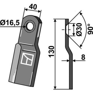 Overlapping chopping blade