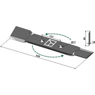 Mover-blade 530mm - left