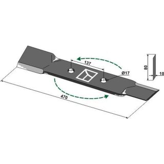 Mähermesser 470mm - links