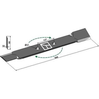 Mover-blade 640mm - right