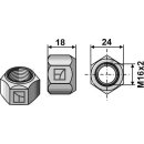 All-metal nut with squeezing device M16 - DIN980 galv. 10.9