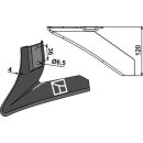 Angled wing share - left
