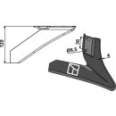 Angled wing share - right
