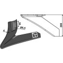Angled wing share - left