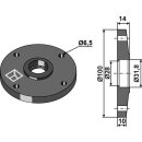 Hub for disc with bearing