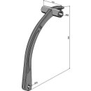 Mounting arm for rotary hoe