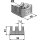 Holding device for following tines
