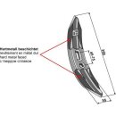 Cultivator share 360mm - hard metal faced