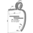 Double coil spring, left