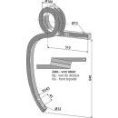 Double coil spring, right