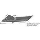 Replacement wing hard metal faced - left