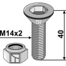 Hexagon socket bolt M14x40x40