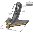 Gänsefussschar 220mm - Hartmetall