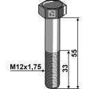 Sechskantschraube M12x1,75x55 ohne Mutter