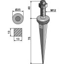 Harrow teeth from boron steel with square neck