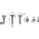 Cultivator bolt - M12x60 - 8.8