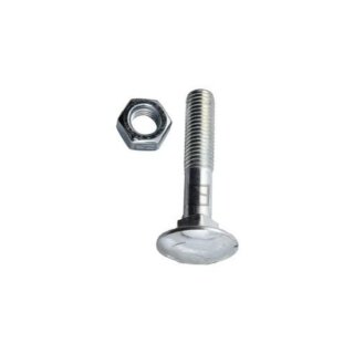 Saucer-head screw with self-locking nut