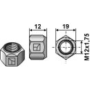 All-metal nut with squeezing device M12 - DIN980 galv. 10.9