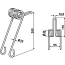 Roller harrow tine