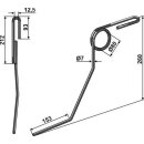 Torsion following tine - left