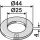 Unterlegscheibe Ø44x4xØ25 - DIN125