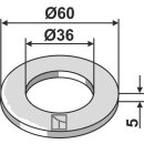 Washer Ø60x5xØ36