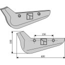 Beet lifter share, left model